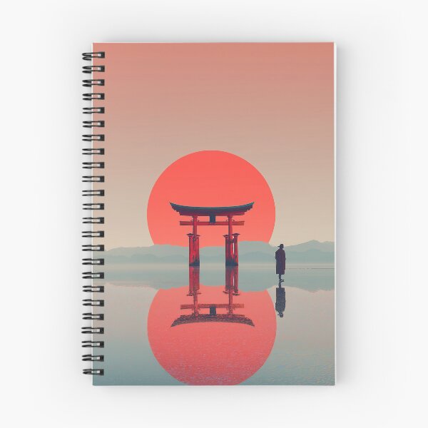 Item preview, Minimalist Floating Torii Gate and Giant Red Sun designed and sold by R&B Art and design.