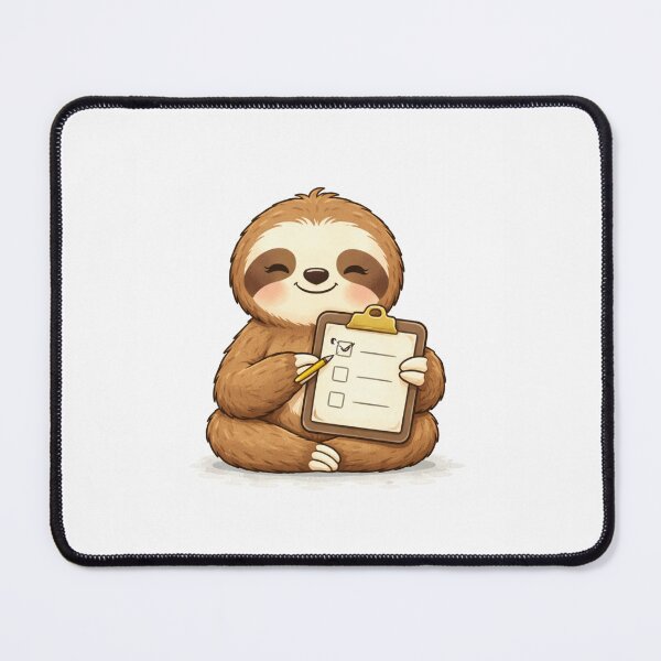 Item preview, One Task Done Sloth – Cute Productivity Checklist designed and sold by PunchDrop.