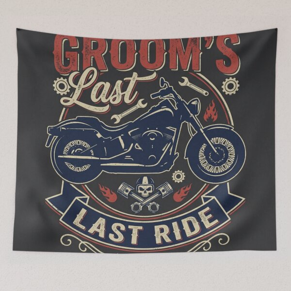 Item preview, Grooms Last Ride Bachelor Party Shirt – Men’s Stag Night Tee for Best Man Crew designed and sold by HappySproutArt.