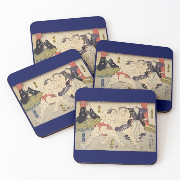 Item preview, Vintage, Ukiyoe Sumo wrestler by Kunisada Utagawa, Japanese art, woodblock, Wall art, Puzzle,  designed and sold by VintageJapan for Japanese woodblock, Ukiyoe, Retro art and more.