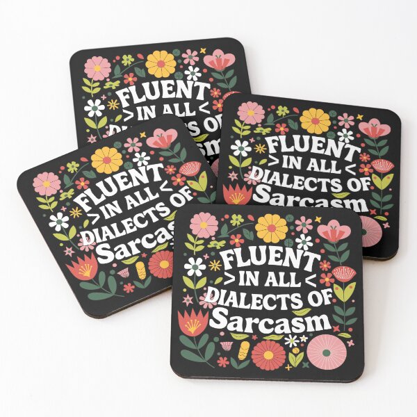 Item preview, Fluent in All Dialects of Sarcasm Floral Whimsical Art designed and sold by Aqouiatiqe.