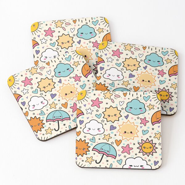 Item preview, Make Today Amazing. Cute kawaii weather with cheerful suns, clouds and umbrellas designed and sold by The Waifoo's Studio.