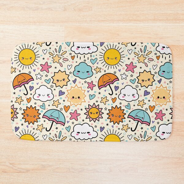 Item preview, Make Today Amazing. Cute kawaii weather with cheerful suns, clouds and umbrellas designed and sold by The Waifoo's Studio.