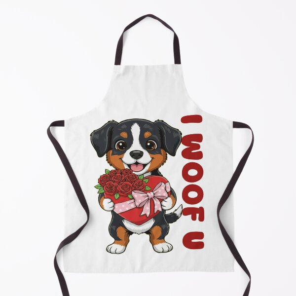 Item preview, I Woof U Entlebucher Mountain Puppy with Flowers – Sweet Dog Love Design designed and sold by The Real Life Symphony.