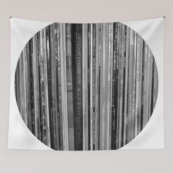 Item preview, records in the round various genres black and white design designed and sold by SmashingDeals.