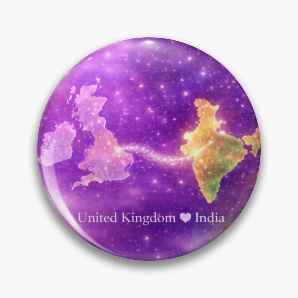 Item preview, United Kingdom India Long Distance Couple Love Design designed and sold by ArcanePrintsxo.