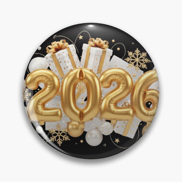 Item preview, 2026 happy new year sticker sticker Chic 2026 Minimalist Gold New Year Art designed and sold by Omikook.