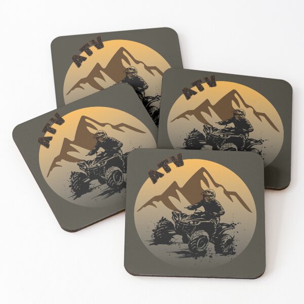 Item preview, ATV off-road mountain ride at sunset designed and sold by Szpaku desart .