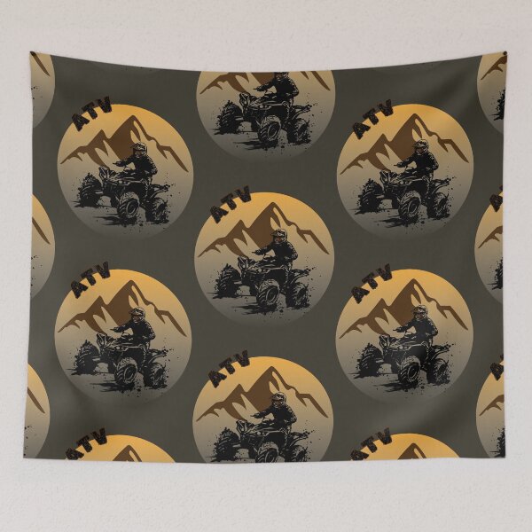 Item preview, ATV off-road mountain ride at sunset designed and sold by Szpaku desart .