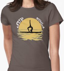 SUP yoga pose Stand Up Paddle Boarding Women's Fitted T-Shirt