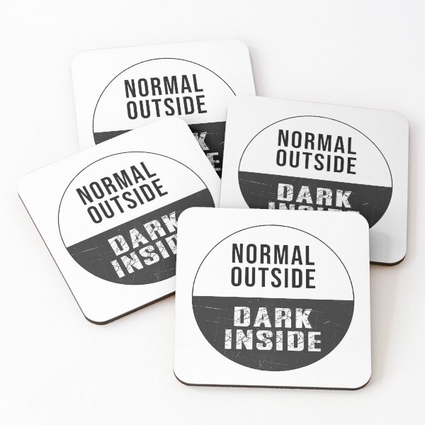 Item preview, Normal Outside Dark Inside Shirt – Dark Aesthetic Quote T-Shirt, Minimal Psychological Streetwear, Unisex Graphic Tee designed and sold by JoseFrancese.