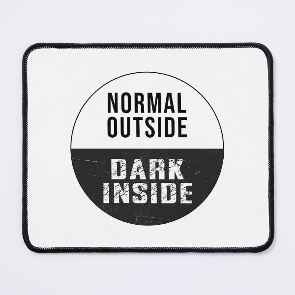 Item preview, Normal Outside Dark Inside Shirt – Dark Aesthetic Quote T-Shirt, Minimal Psychological Streetwear, Unisex Graphic Tee designed and sold by JoseFrancese.