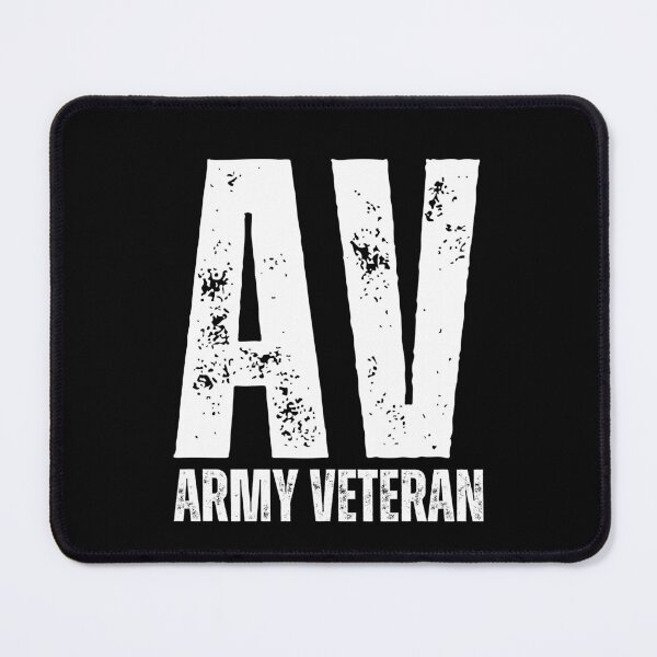 Item preview, AV Army Veteran Design – Military Pride Logo Graphic for Veterans white worn look font designed and sold by GFamilyC.