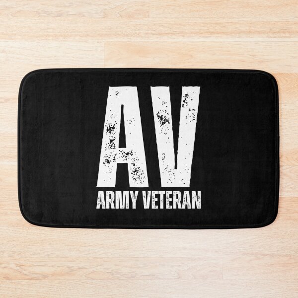 Item preview, AV Army Veteran Design – Military Pride Logo Graphic for Veterans white worn look font designed and sold by GFamilyC.
