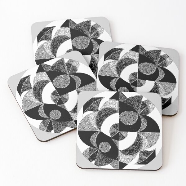 Item preview, round black and white abstract design designed and sold by SmashingDeals.