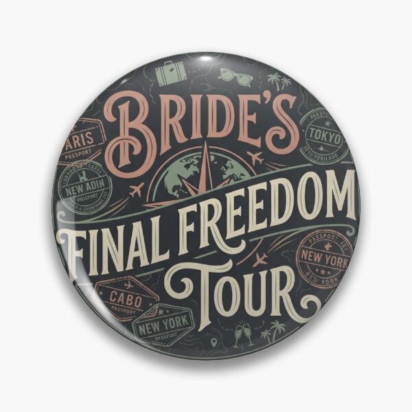 Item preview, Brides Final Freedom Tour Funny Bachelorette Design designed and sold by HappySproutArt.