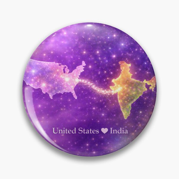 Item preview, United States India Long Distance Couple Love Design designed and sold by ArcanePrintsxo.