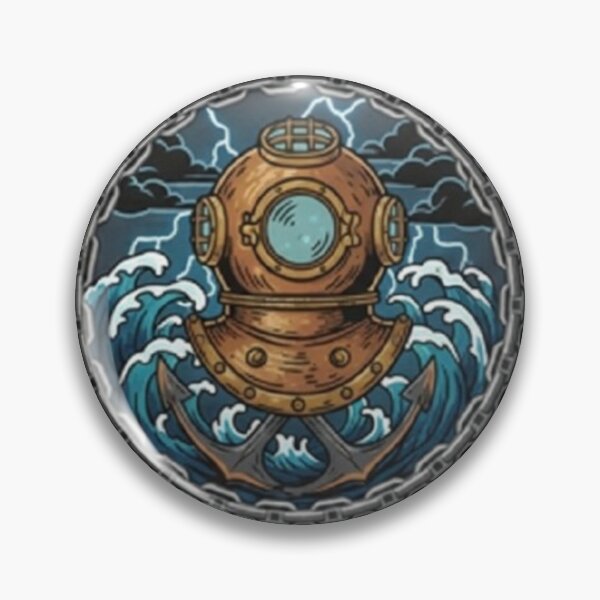 Item preview, Vintage Deep Sea Diver Helmet – Truth Lies Beneath designed and sold by Dogandesighn.