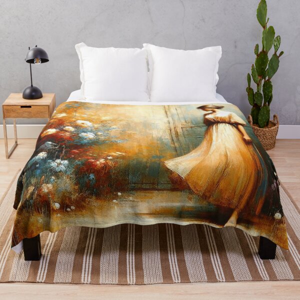 Item preview, Quiet Grace – Dreamlike Woman in Soft Floral Ligh designed and sold by Okmanoo.