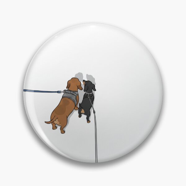 Item preview, Two dachshunds walking together :) designed and sold by The Waggy Doodle.