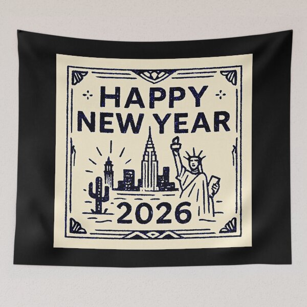 Item preview, Happy new year In New York Style doodle designed and sold by Helios Be. Lavsh.