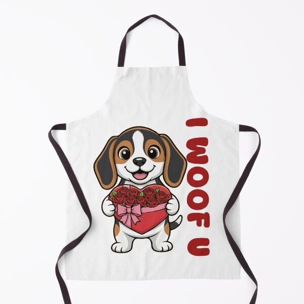Item preview, I Woof U Beagle Puppy with Flowers – Sweet Dog Love Design designed and sold by The Real Life Symphony.