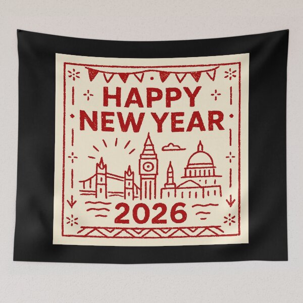 Item preview, Happy new year In London Style doodle  designed and sold by Helios Be. Lavsh.