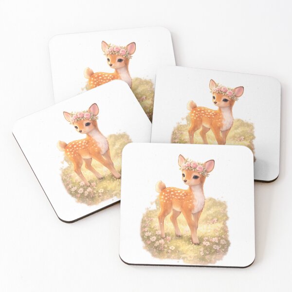 Item preview, Dreamy Baby Deer – Soft Pastel Woodland Art designed and sold by kimkosovo.