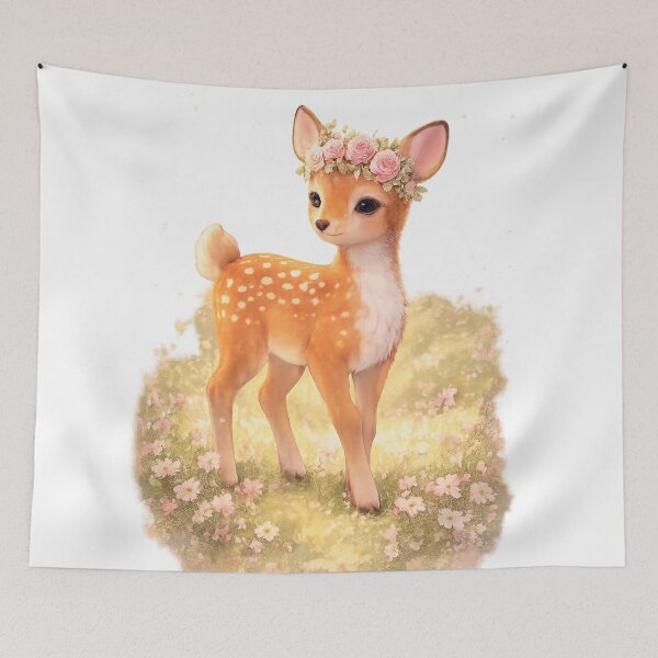 Item preview, Dreamy Baby Deer – Soft Pastel Woodland Art designed and sold by kimkosovo.