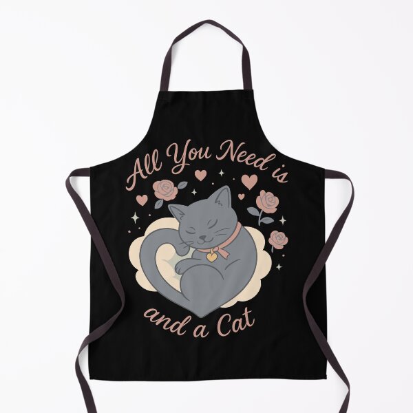 Item preview, All You Need Is Love and a Cat Cute Grey Cat Heart Shirt designed and sold by WhiskerlyGfx.