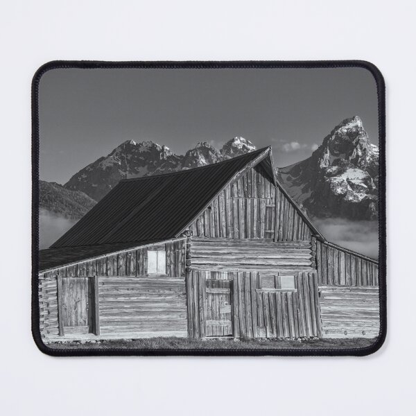 Item preview, Moulton Barn Grand Teton NP Wyoming BW designed and sold by PhotoArt by Joan Carroll.