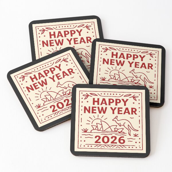 Item preview, Happy new year In Australia Style doodle  designed and sold by Helios Be. Lavsh.