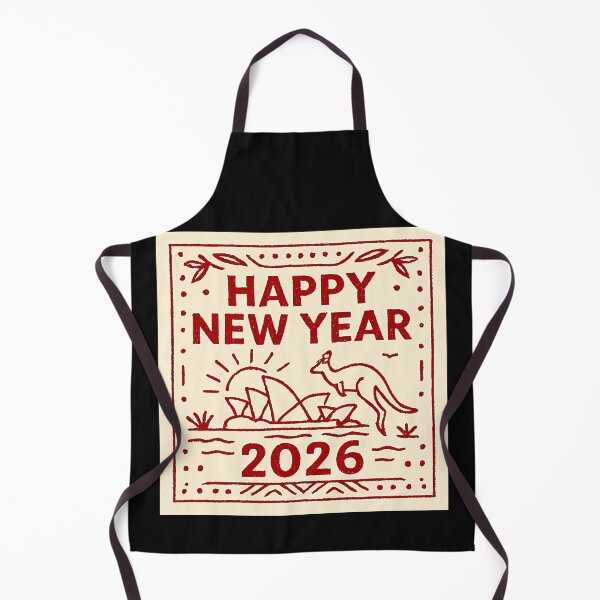 Item preview, Happy new year In Australia Style doodle designed and sold by Helios Be. Lavsh.
