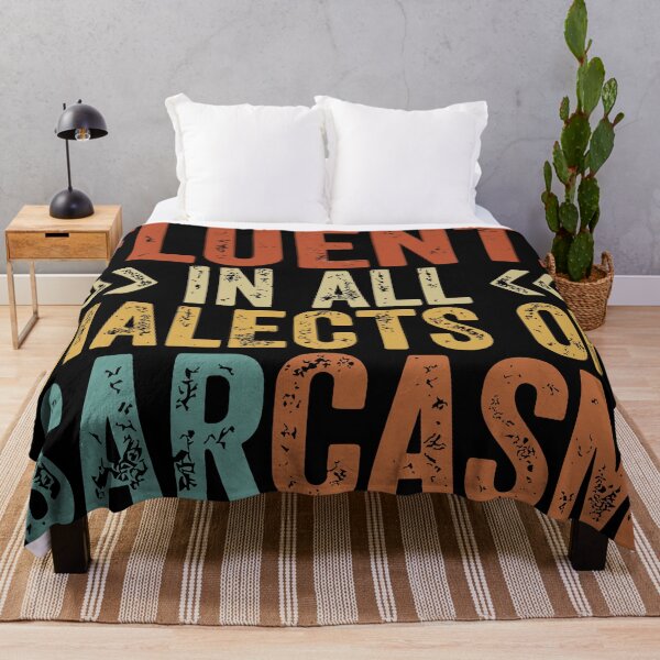 Item preview, Vintage Fluent In All Dialects Of Sarcasm Sarcastic Humor designed and sold by yassin-stags.