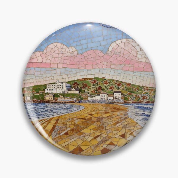Item preview,  Burgh Island Azulejos(photography + AI) designed and sold by artsmeow.