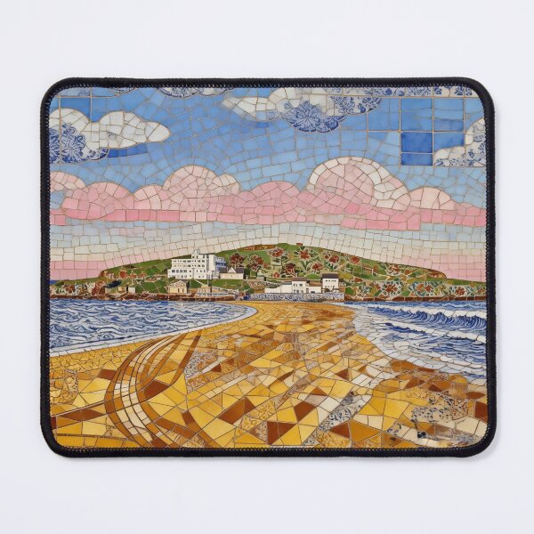 Item preview, Burgh Island Azulejos(photography + AI) designed and sold by artsmeow.
