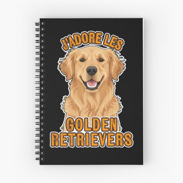 Item preview, J’adore les Golden Retrievers –  I love Golden Retrievers - Art Shirt designed and sold by FrancophileFun.