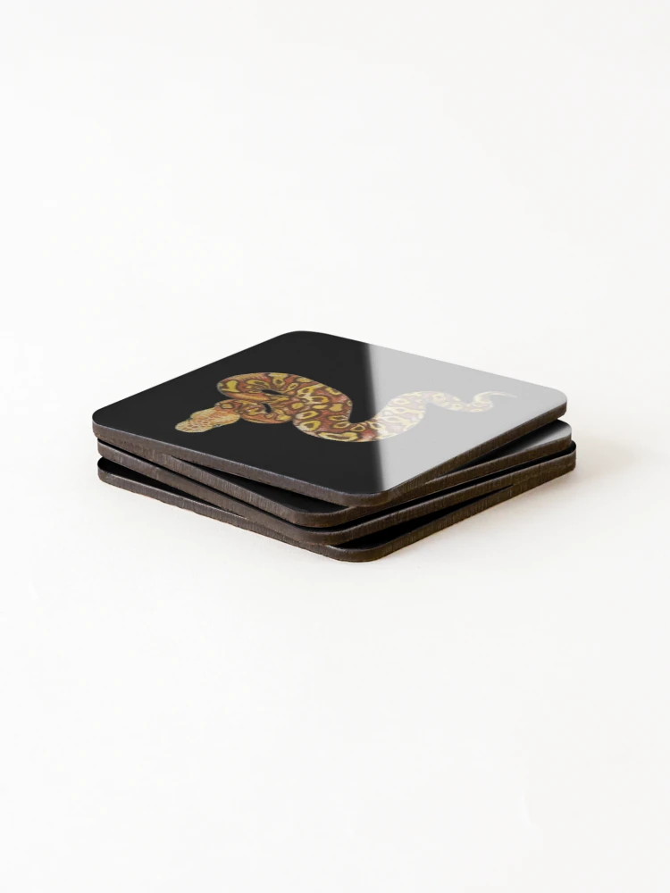 Thumbnail 4 of 5, Coasters (Set of 4), Ball python (Python regius) designed and sold by Meowsome91.