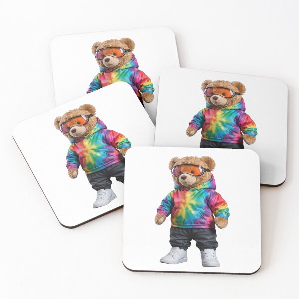 Item preview, Tie-Dye Street Bear with Rainbow Hoodie designed and sold by GamerGearTees.