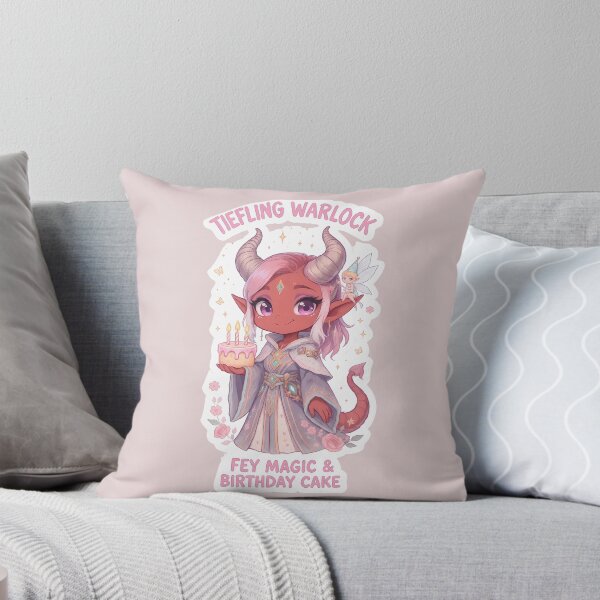 Item preview, Chibi Tiefling Warlock Birthday Art – Cute Fey Heritage Fantasy designed and sold by RpgTools.