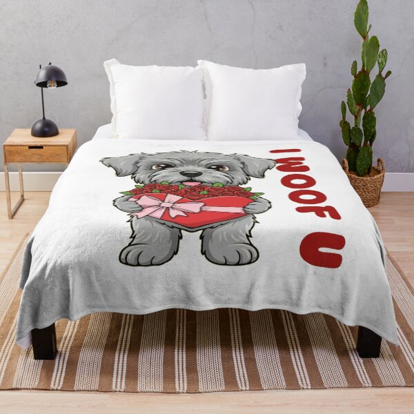 Item preview, I Woof U Bouvier des Flandres Puppy with Flowers – Sweet Dog Love Design designed and sold by The Real Life Symphony.