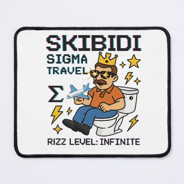 Item preview, Skibidi Sigma Travel Rizz Meme designed and sold by AnnDesignStudio.