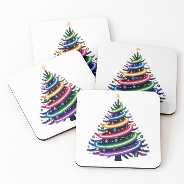 Item preview, Rainbow Christmas Tree – Colorful Holiday Art designed and sold by RBToper.