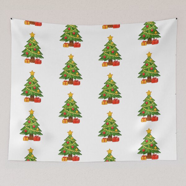 Item preview, Watercolor Christmas Tree Illustration Decor designed and sold by ShykShop.