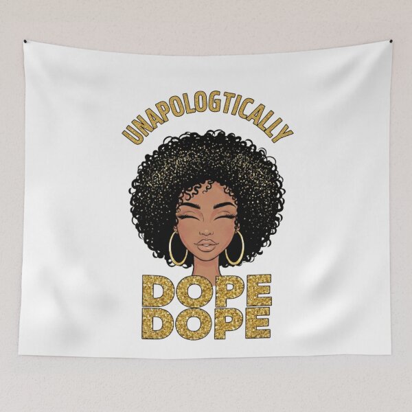 Item preview, Unapologetically Dope Black Woman Art – Empowerment Glitter Portrait designed and sold by Williams Anderson.