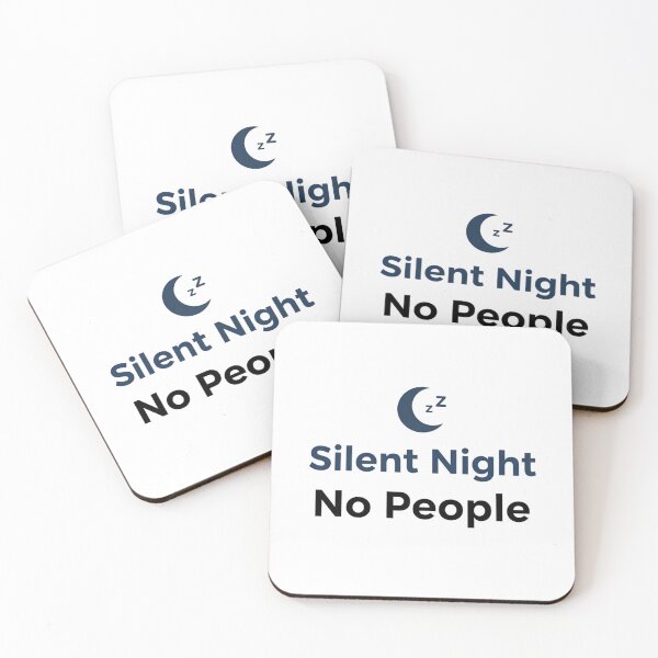 Item preview,  Silent Night, No People – Introvert Christmas Humor designed and sold by NovaDoodle Art Studio.