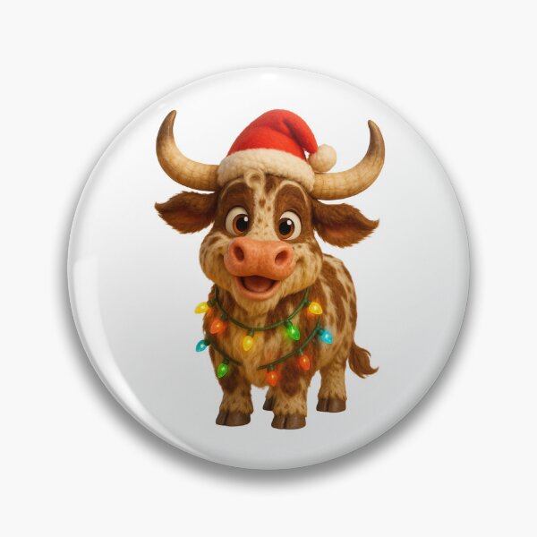 Item preview, Christmas English Longhorn Cow designed and sold by Sillytoe.