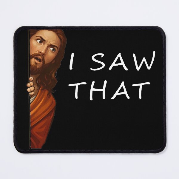 Item preview, Jesus Peeking Around the Corner – Funny Christian Meme T-Shirt designed and sold by Wicked.Teez.
