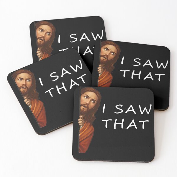 Item preview, Jesus Peeking Around the Corner – Funny Christian Meme T-Shirt designed and sold by Wicked.Teez.