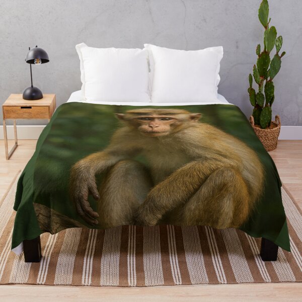 Item preview, Playful Sri Lankan Monkey – Tropical Jungle Wildlife Art designed and sold by Ceylon Luxe Collections.